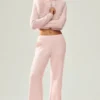 Jersey Northstar de cachemira con cremallera completa y pelo sintético - Rosa escarchado