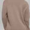 Jersey oversize de cuello en V «New Class» de lana y cachemira - Chai Latte