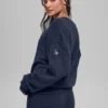 Jersey unisex de cuello redondo «New Class» de lana y cachemira - Azul marino