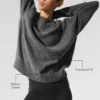 Jersey unisex de cuello redondo «New Class» de lana y cachemira - Gris platino