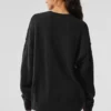 Jersey unisex de cuello redondo «New Class» de lana y cachemira - Negro