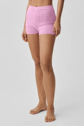 Jerséis de punto Pointelle «Be Mine Hot» - Rosa corazón de caramelo
