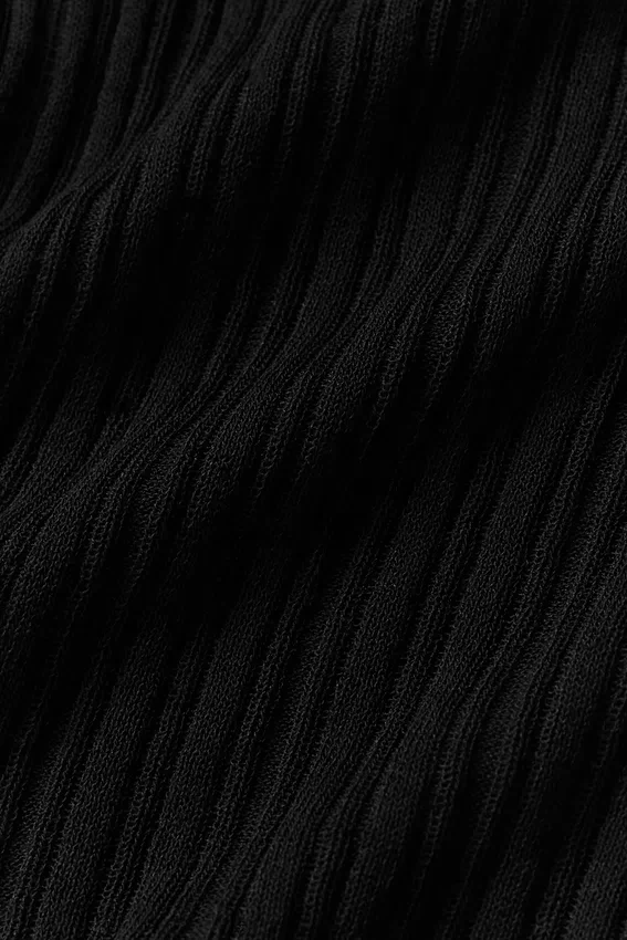 Jerséu High-Waist de punto «Sunlit» - Negro