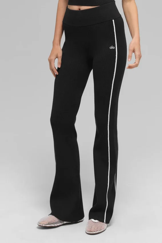 Jerséu acampanado Highline de punto — Negro/Blanco