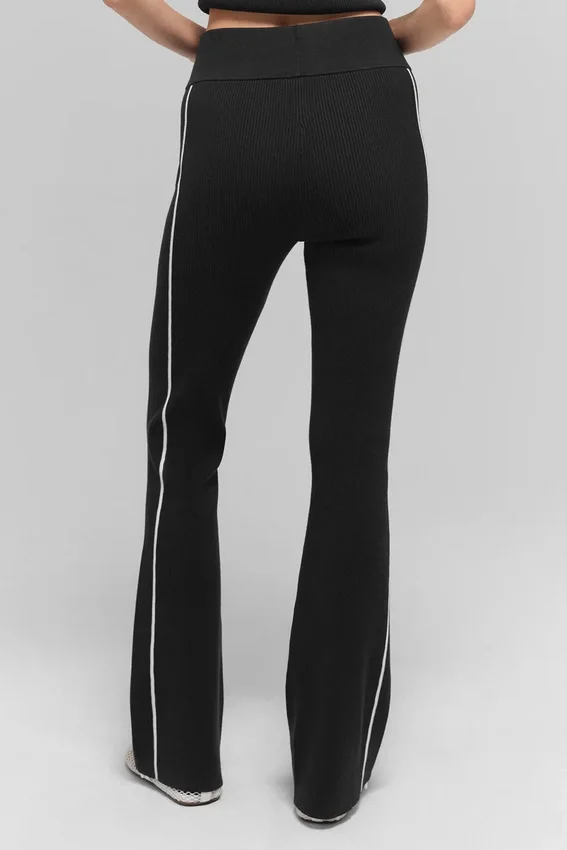 Jerséu acampanado Highline de punto — Negro/Blanco