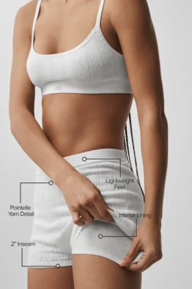 Jerséu «Be Mine Hot» de punto Pointelle — Blanco semitransparente