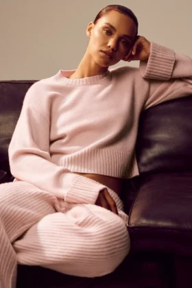 Jerséu «Cashmere Embrace» - Rosa escarchado