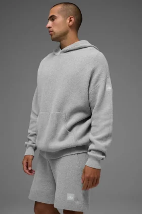 Jerséu con capucha de punto «Sports Club» - Gris jaspeado deportivo