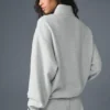 Jerséu con cremallera de 1/4 Accolade - Gris jaspeado deportivo
