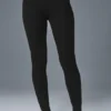 Jerséu de cintura High-Waist «Be Mine» con efecto punto calado — Negro