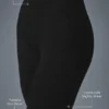 Jerséu de cintura High-Waist «Be Mine» con efecto punto calado — Negro