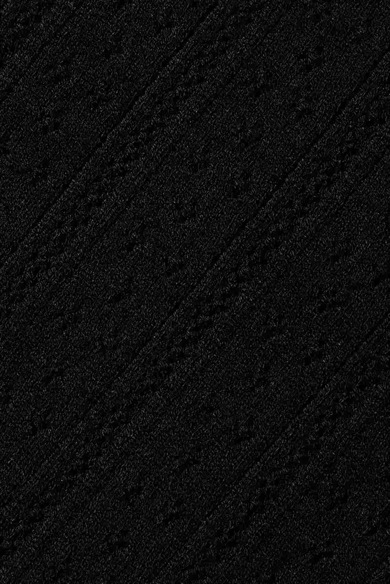 Jerséu de cintura High-Waist «Be Mine» con efecto punto calado — Negro