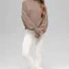 Jerséu de cuello alto corto «New Class» de lana y cachemira - Chai Latte