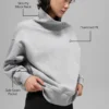 Jerséu de cuello alto Hazy - Gris jaspeado deportivo