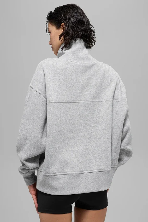 Jerséu de cuello alto Hazy - Gris jaspeado deportivo