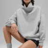 Jerséu de cuello alto Hazy - Gris jaspeado deportivo