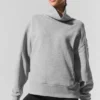 Jerséu de cuello alto Hazy - Gris jaspeado deportivo oscuro