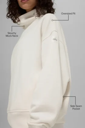 Jerséu de cuello alto Hazy – Marfil