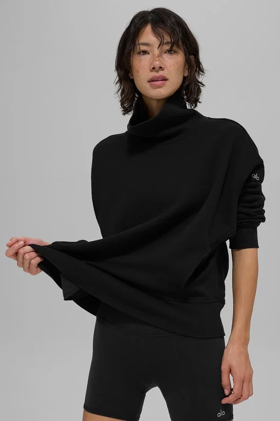 Jerséu de cuello alto Hazy - Negro