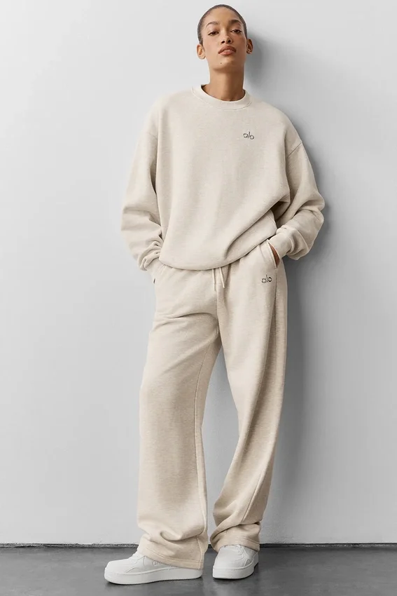 Pantalones de chándal Accolade de corte recto - Avena jaspeada
