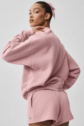 Jerséu de cuello redondo Accolade – Rosa vintage