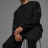 Jerséu de cuello redondo con punto acanalado Domain - Negro