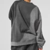 Jerséu de cuello redondo «Make Waves» - Gris jaspeado oscuro tonal