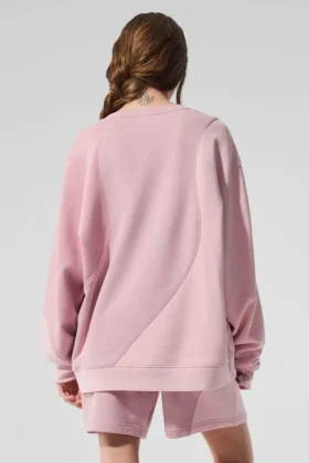 Jerséu de cuello redondo «Make Waves» – Rosa atardecer tonal
