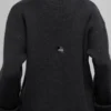 Jerséu de cuello redondo Noble de lana y cachemira con canalé - Negro
