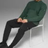 Jerséu de punto acanalado «Domain Shift» de cuello redondo - Verde trébol