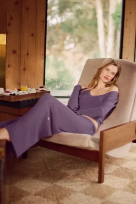 Jerséu de punto de jersey y talle medio «Unwind» - Plum Kiss