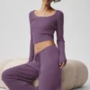 Jerséu de punto de jersey y talle medio «Unwind» - Plum Kiss