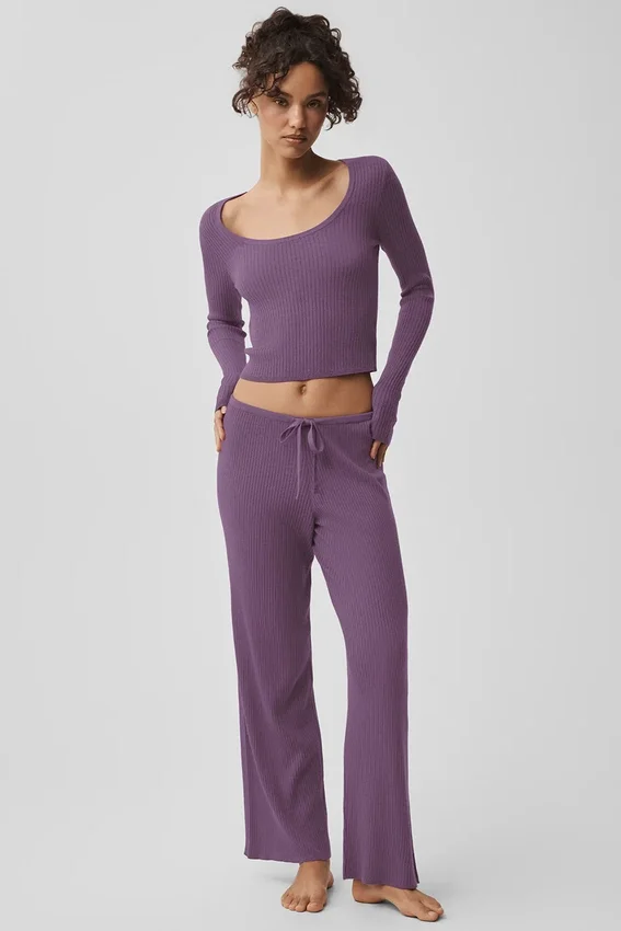 Jerséu de punto de jersey y talle medio «Unwind» - Plum Kiss