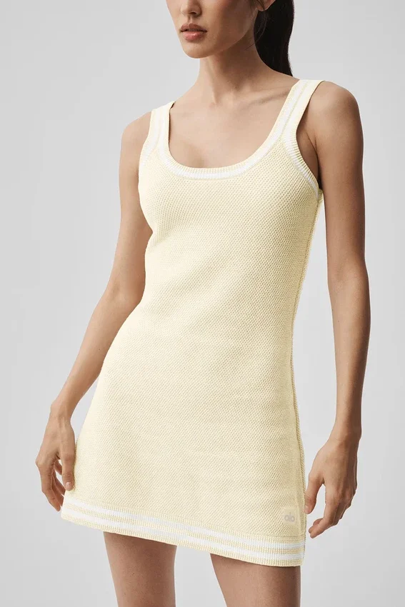 Jerséu de punto estilo jersey «Tennis Club» - Avena/Blanco