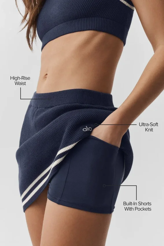 Jerséu de punto estilo jersey «Tennis Club» - Azul marino/Marfil