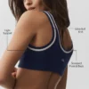 Jerséu de punto estilo jersey «Tennis Club» - Azul marino/Marfil