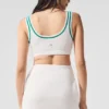 Jerséu de punto estilo jersey «Tennis Club» - Blanco/Verde abeto