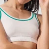 Jerséu de punto estilo jersey «Tennis Club» - Blanco/Verde abeto
