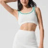 Jerséu de punto estilo jersey «Tennis Club» - Blanco/Verde abeto