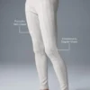 Jerséu de punto Pointelle y leggings High-Waist «Be Mine» — Gris claro jaspeado
