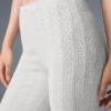Jerséu de punto Pointelle y leggings High-Waist «Be Mine» — Gris claro jaspeado