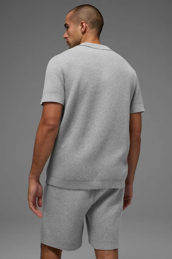 Jerséu de punto «Sports Club» — Gris jaspeado deportivo