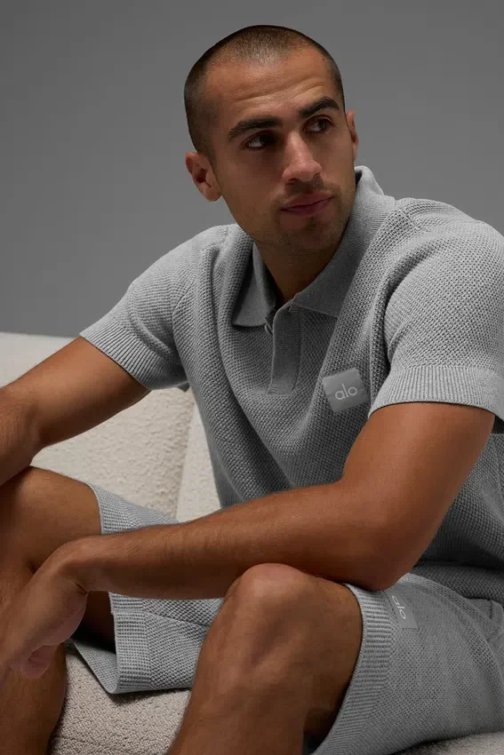 Jerséu de punto «Sports Club» — Gris jaspeado deportivo