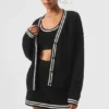 Jerséu de punto «Tennis Club» - Negro/marfil