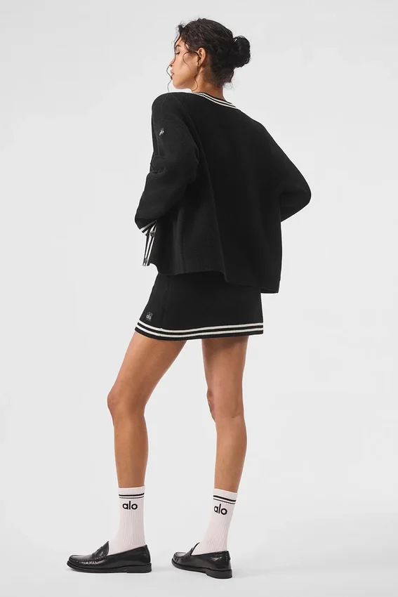 Jerséu de punto «Tennis Club» - Negro/marfil