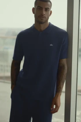 Jerséu de punto tipo jersey Sports Club - Azul marino