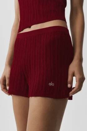 Jerséu High-Waist de punto «Sunlit» – Rojo «Summer Romance»