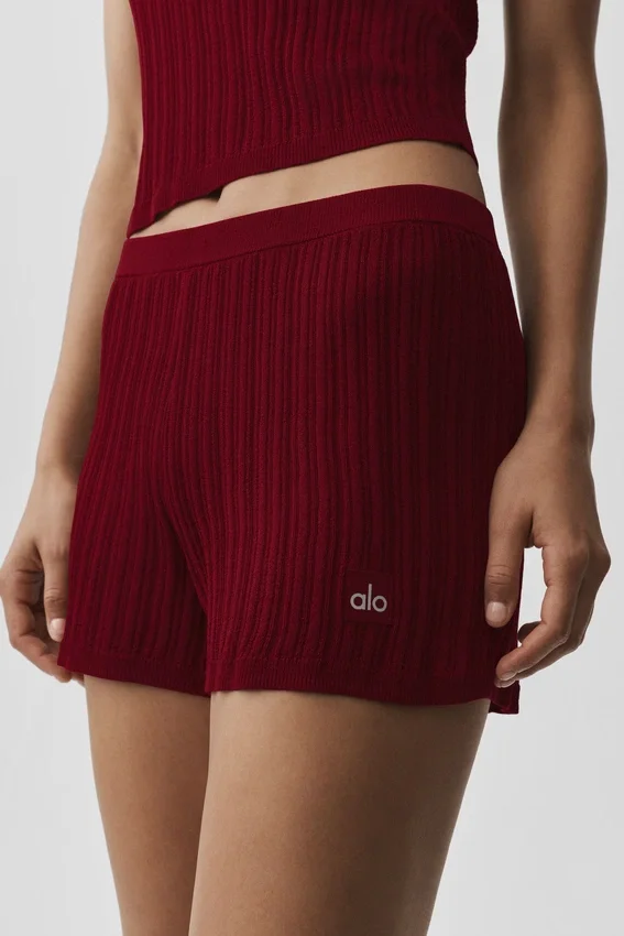 Jerséu High-Waist de punto «Sunlit» - Rojo «Summer Romance»