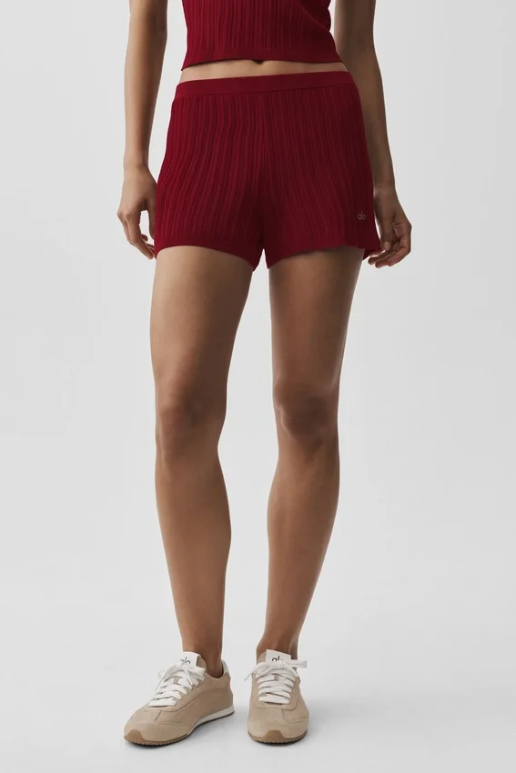 Jerséu High-Waist de punto «Sunlit» - Rojo «Summer Romance»