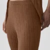 Jerséu High-Waist «Sunlit» de punto de jersey — Marrón «Sun Kissed»
